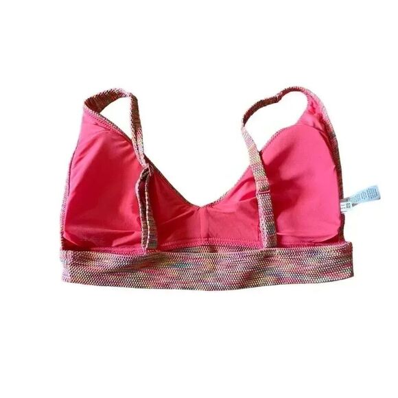 Aerie Rainbow Textured Swimming Padded Scoop Adjustable Straps Bikini Top Size M - Picture 3 of 7
